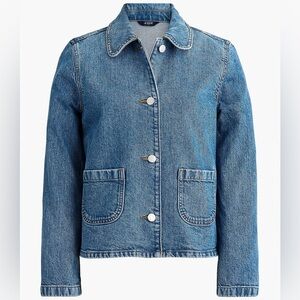 J Crew Collared denim Jean jacket Color Lucent Blue Wash Womens size small
